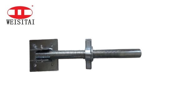 Cavité galvanisée en acier ou échafaudage solide Jack Base de pivot