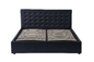 Le double en bois solide de tête de lit tuftée enfoncent des conceptions modernes Sofa Cum Full Line Shape de style