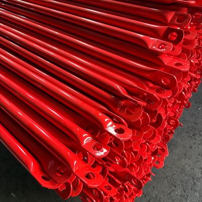 Entretoises croisées d'échafaudage en acier galvanisé rouge de 20MM